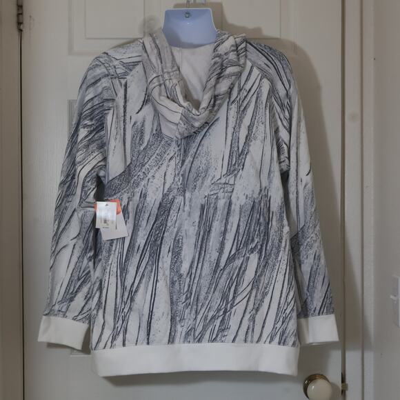 Sports Illustrated Hoodie XXL Gray White Abstract Fleece Pullover NWT Men’s - Picture 2 of 5